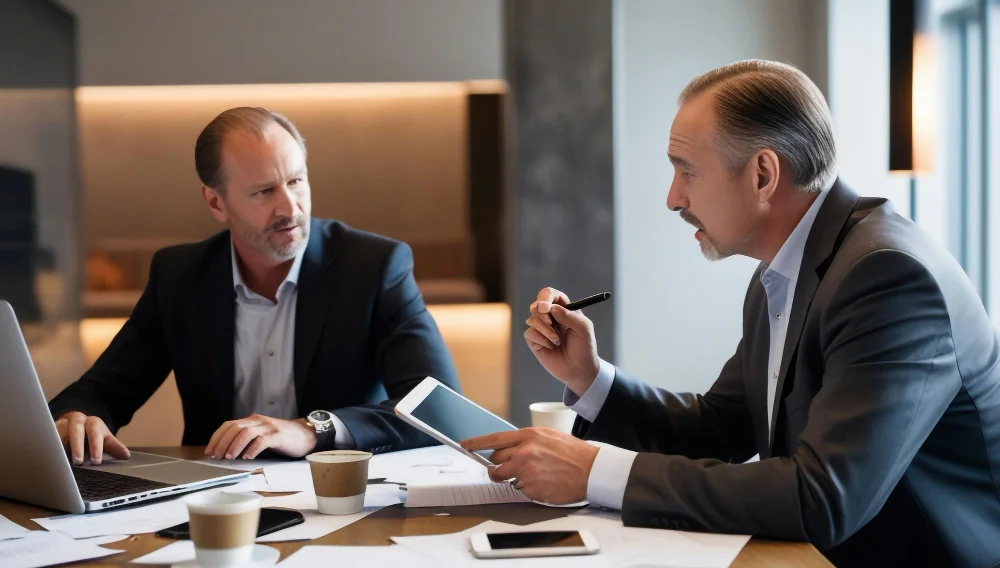 ניהול פגישה עם בנקאי